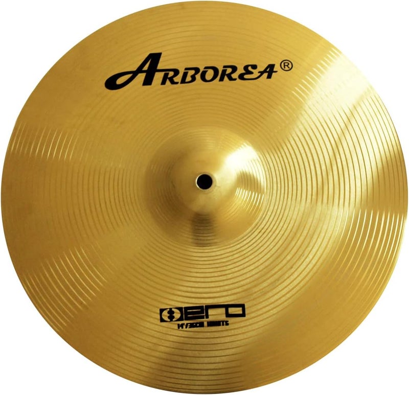 Arborea Hi Hat Cymbals Hero Brilliant Finish Bright Sound 14 Inch Drum High Hat Cymbals For Practice (14"Hi-Hats) - Image 3